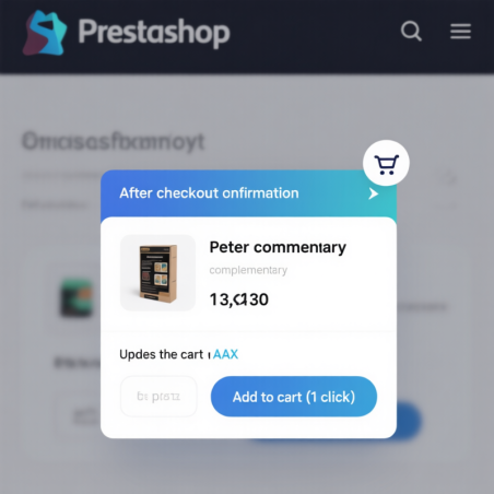 Module One‑Click Upsell – recommandation produit complémentaire pour Prestashop, popup AJAX, suivi conversions
