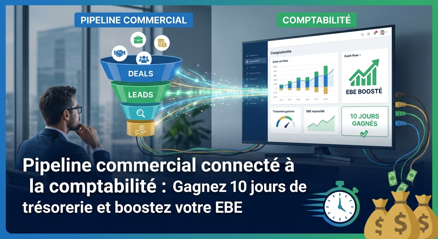Pipeline commercial connecté à la comptabilité : Gagnez 10 jours de trésorerie et boostez votre EBE